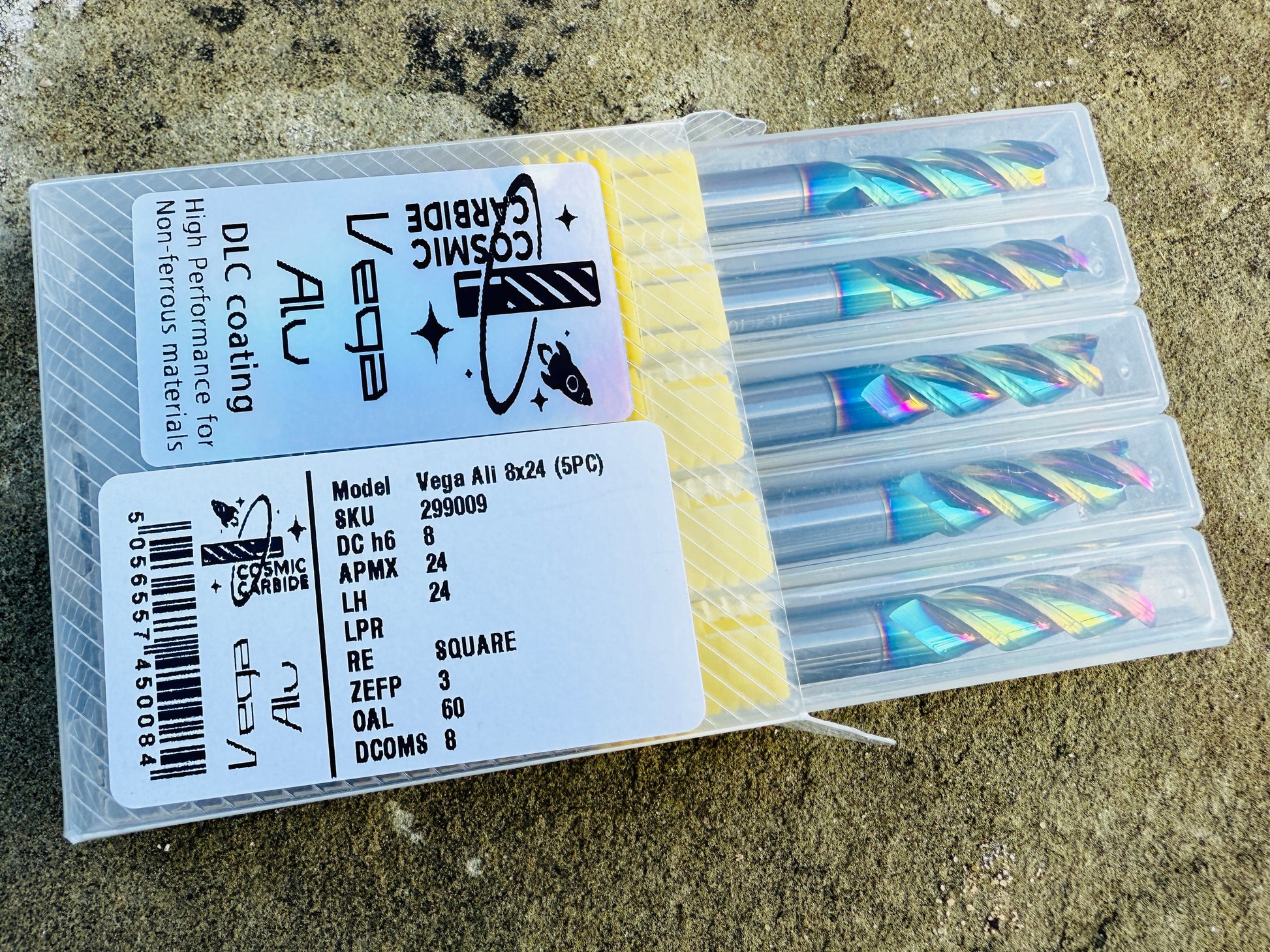 8mm endmill DLC carbide aluminium