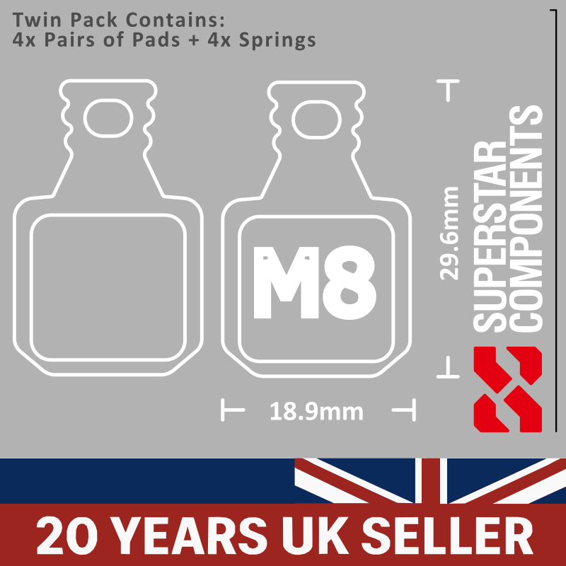 Magura MT5/7 - 4 pads pin type Toploader Disc Pads - Twin Pack