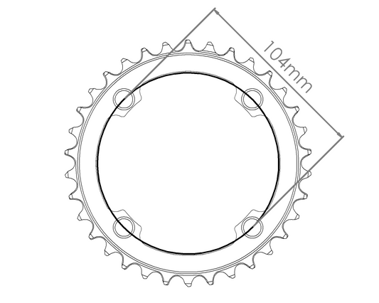 104BCD Raptor Oval Chainring - UK MADE