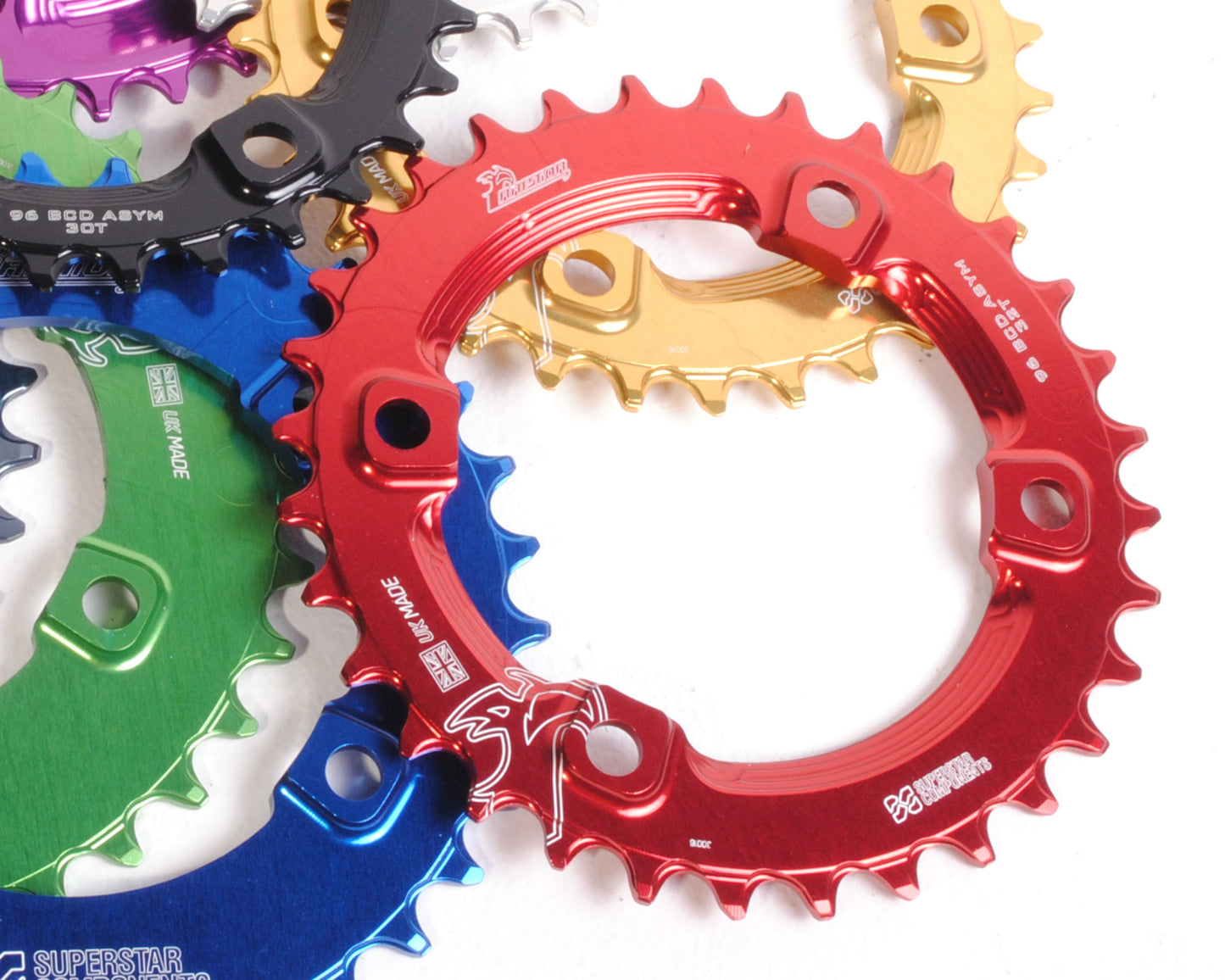 96 Asymetric Raptor Chainring - UK MADE