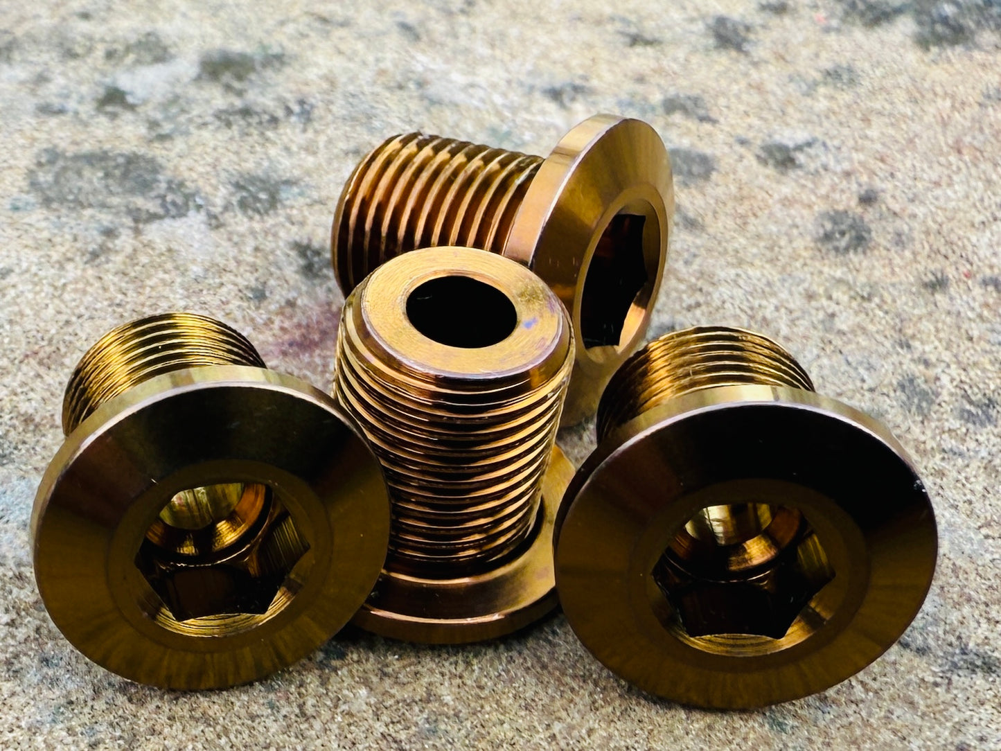 Titanium Chainring Bolts - For GRX and other direct threaded spiders/cranks and Granny ring