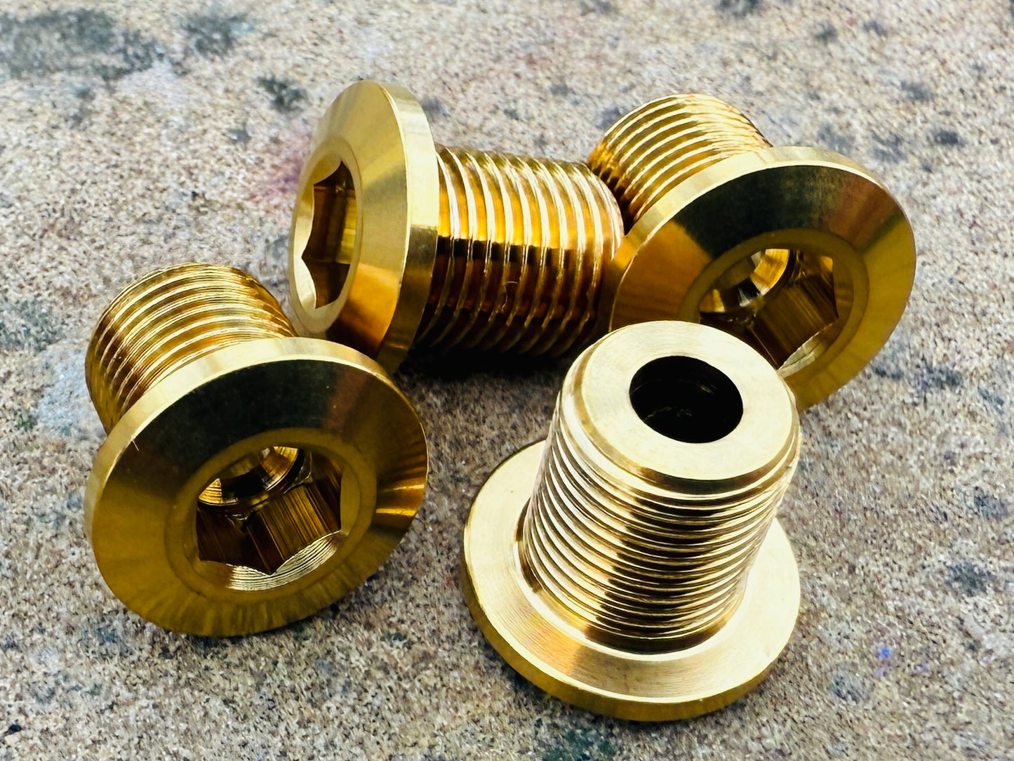 Titanium Chainring Bolts - For GRX and other direct threaded spiders/cranks and Granny ring