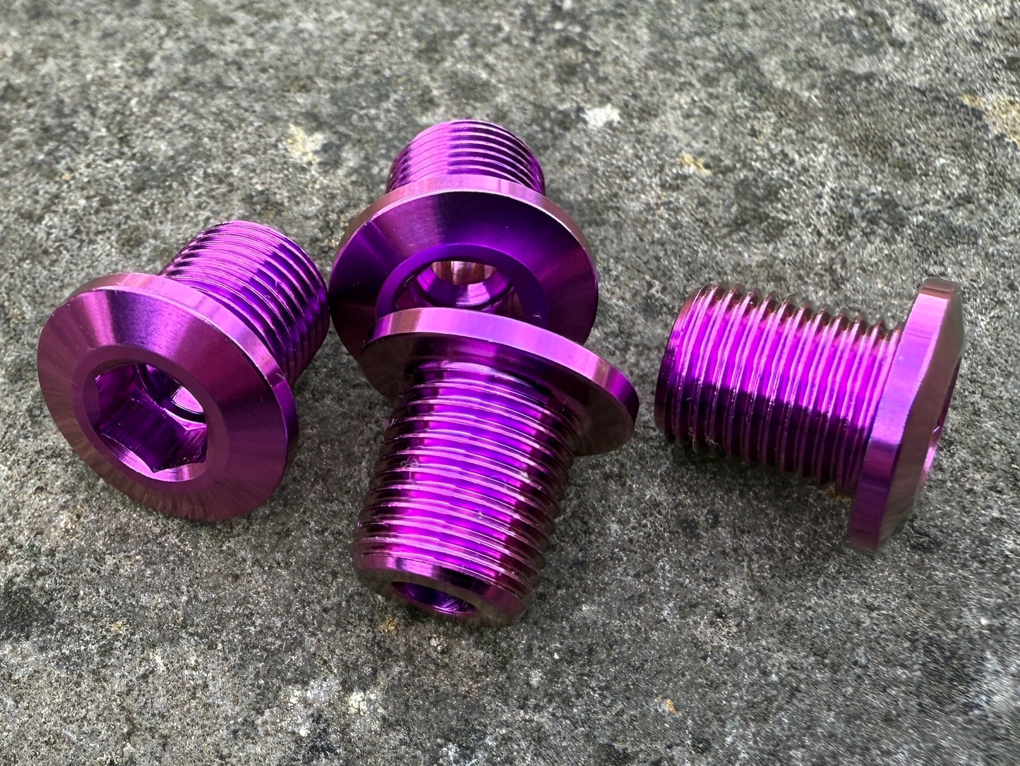 Titanium Chainring Bolts - For GRX and other direct threaded spiders/cranks and Granny ring