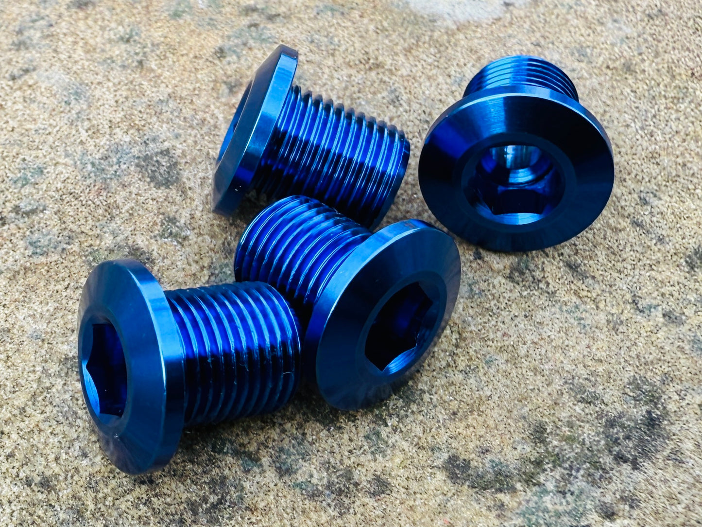 Titanium Chainring Bolts - For GRX and other direct threaded spiders/cranks and Granny ring