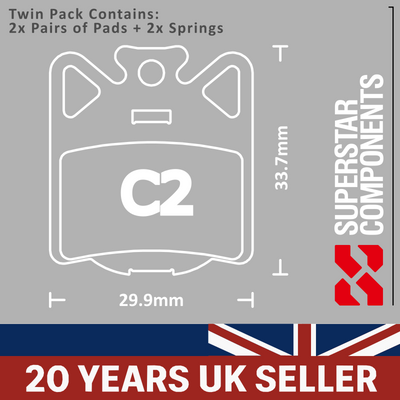 Campagnolo Ekar Chorus Super Record Ergopower H11 Potenza DB-310 Disc Pads SPRING TYPE - Twin Pack