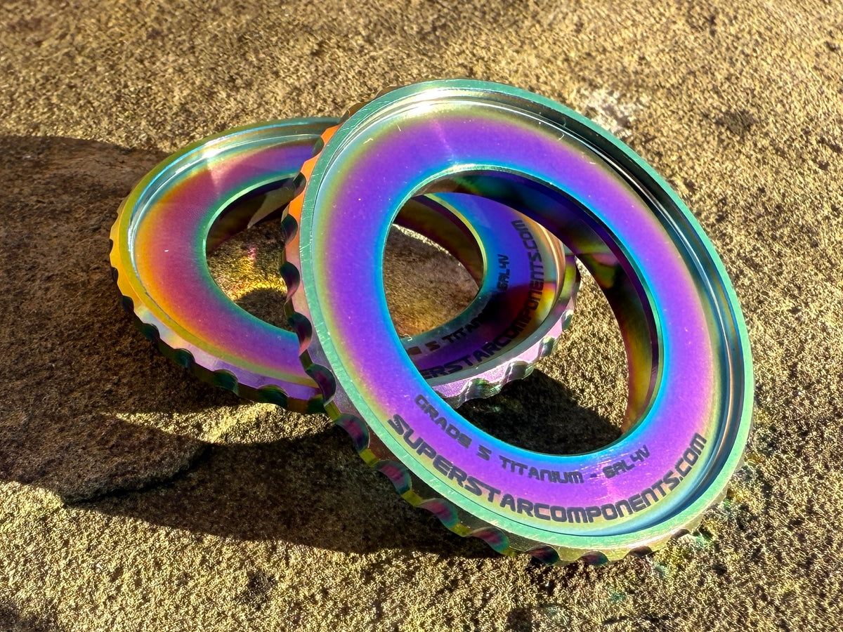 External Thread Lock Ring Titanium Centrelock Rotor Lockrings - Pair – Superstar Components