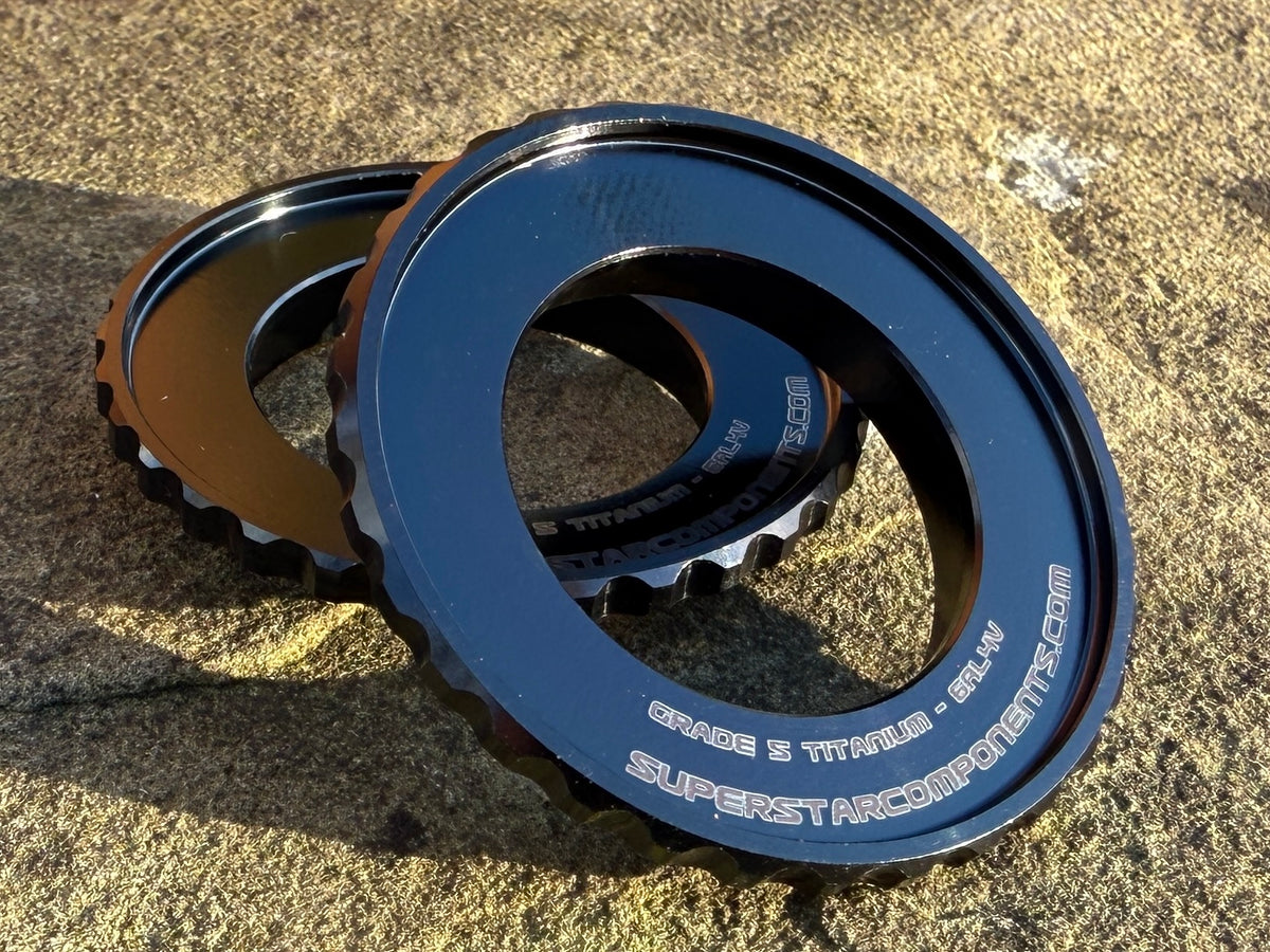 External Thread Lock Ring Titanium Centrelock Rotor Lockrings - Pair – Superstar Components