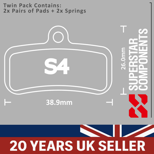 Shimano 4 Piston Disc Pads - Twin Pack
