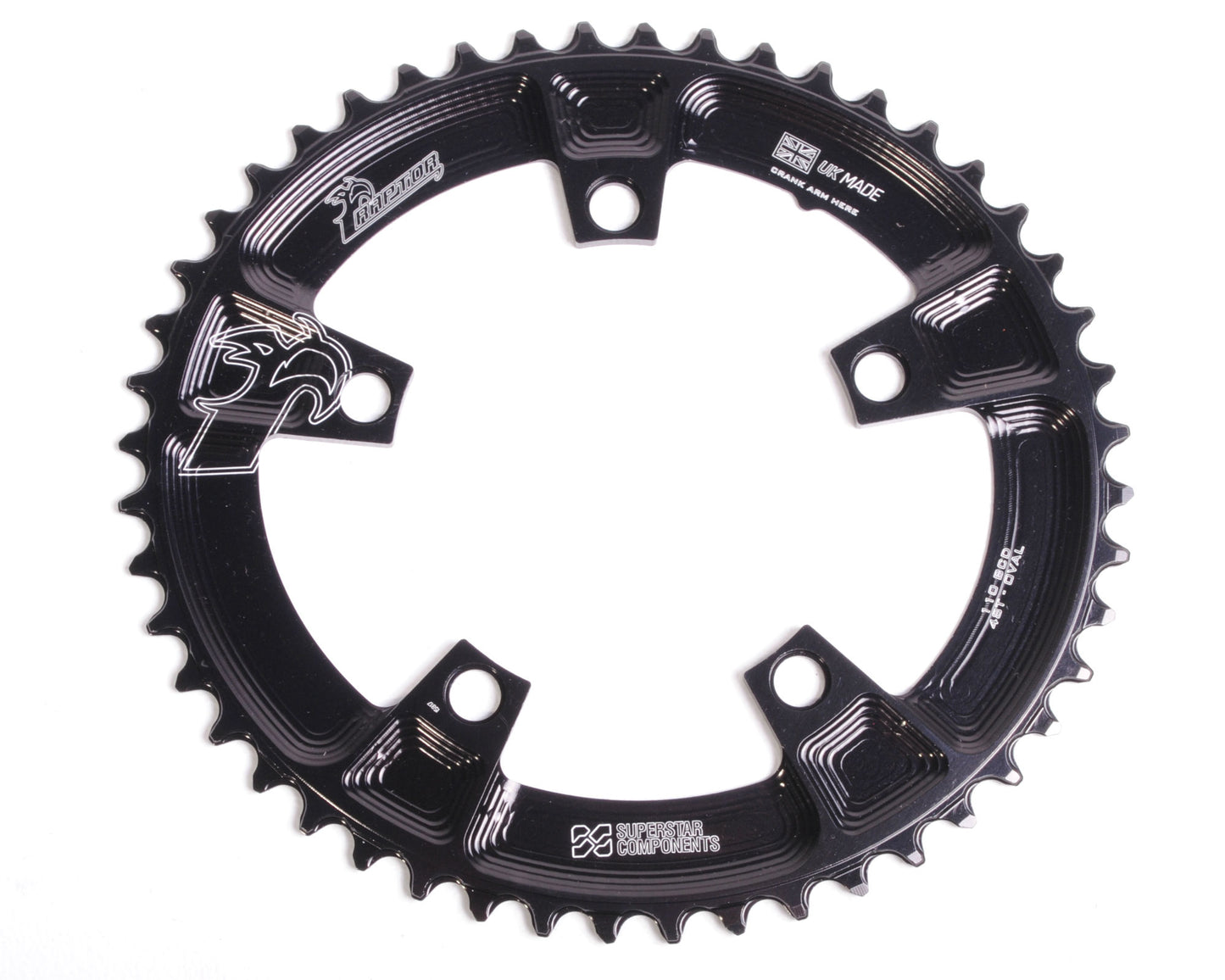 110BCD Raptor Oval Chainring - UK MADE