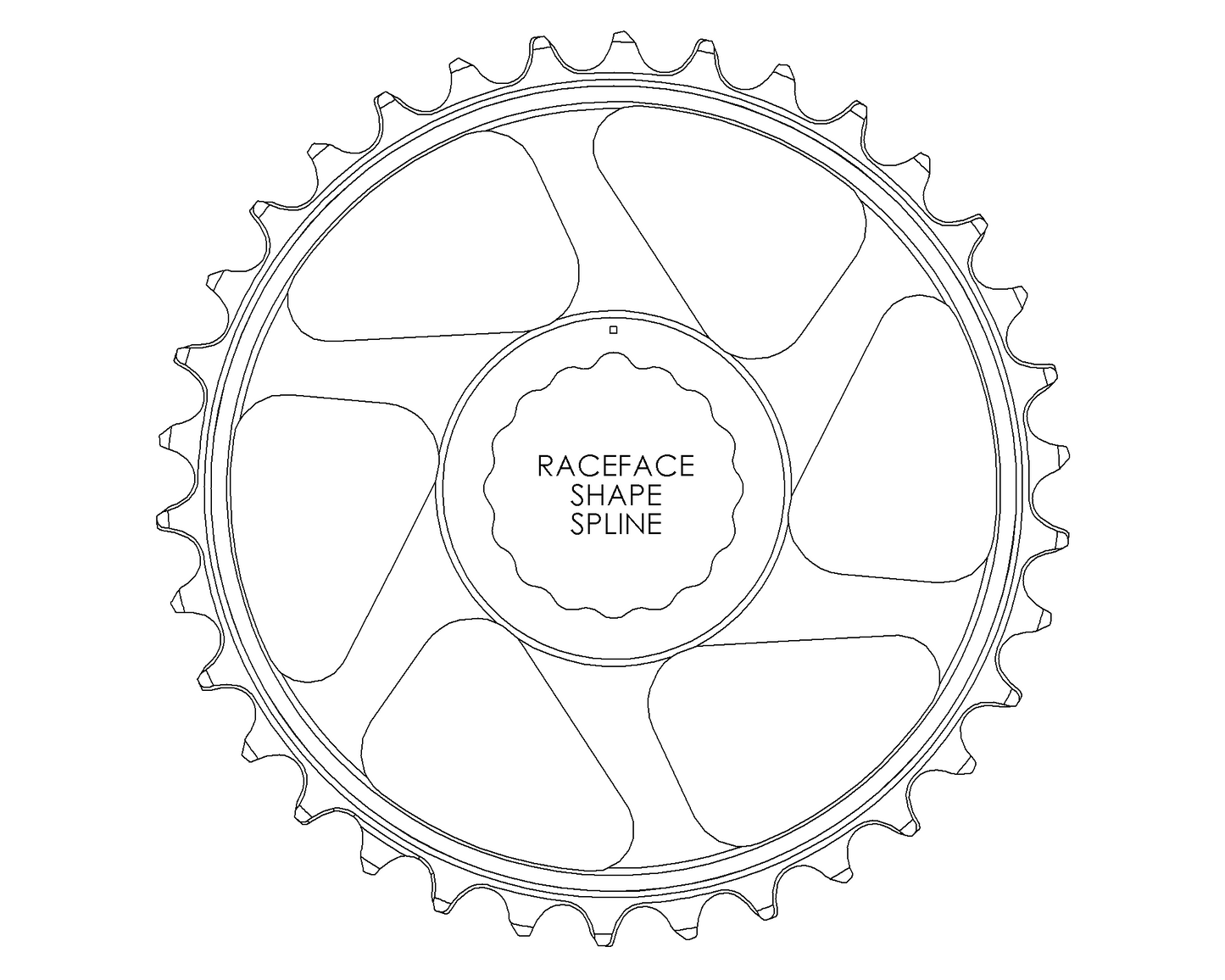 Raceface 0mm OFFSET Raptor Chainring - UK MADE