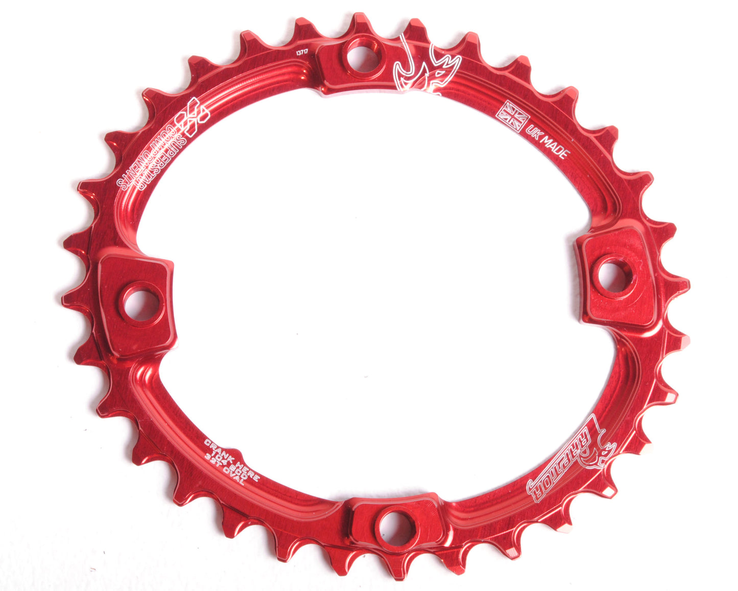 104BCD Raptor Oval Chainring - UK MADE
