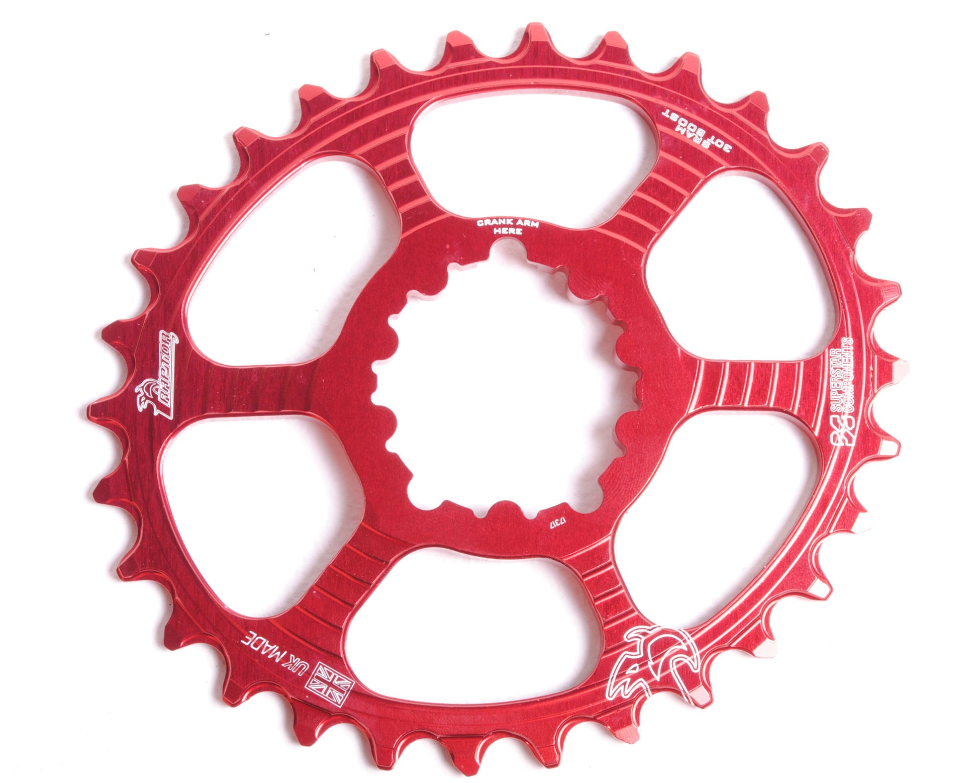 SRAM 3-Bolt 0mm OFFSET Raptor Oval Chainring UK MADE – Superstar