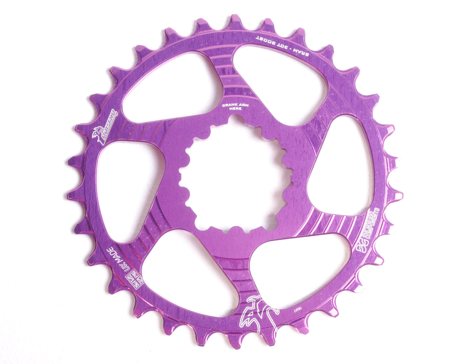 SRAM 3-Bolt 3mm OFFSET Raptor Chainring - UK MADE