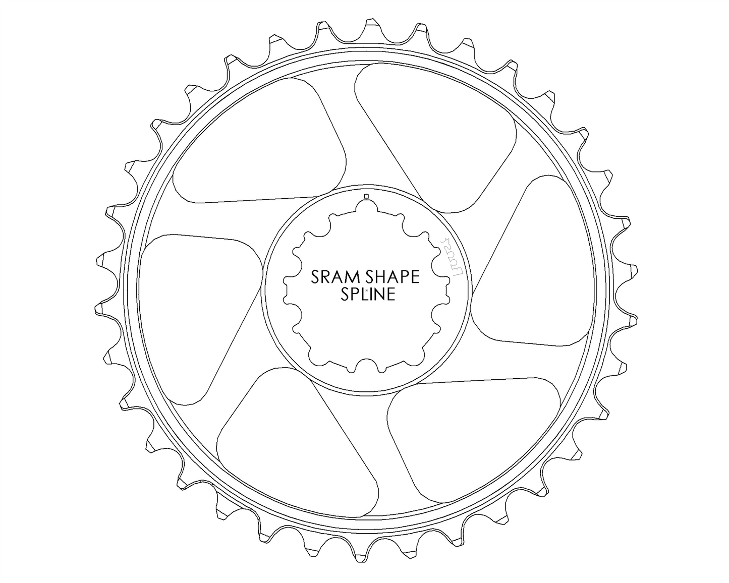 SRAM 3-Bolt 3mm OFFSET Raptor Chainring - UK MADE